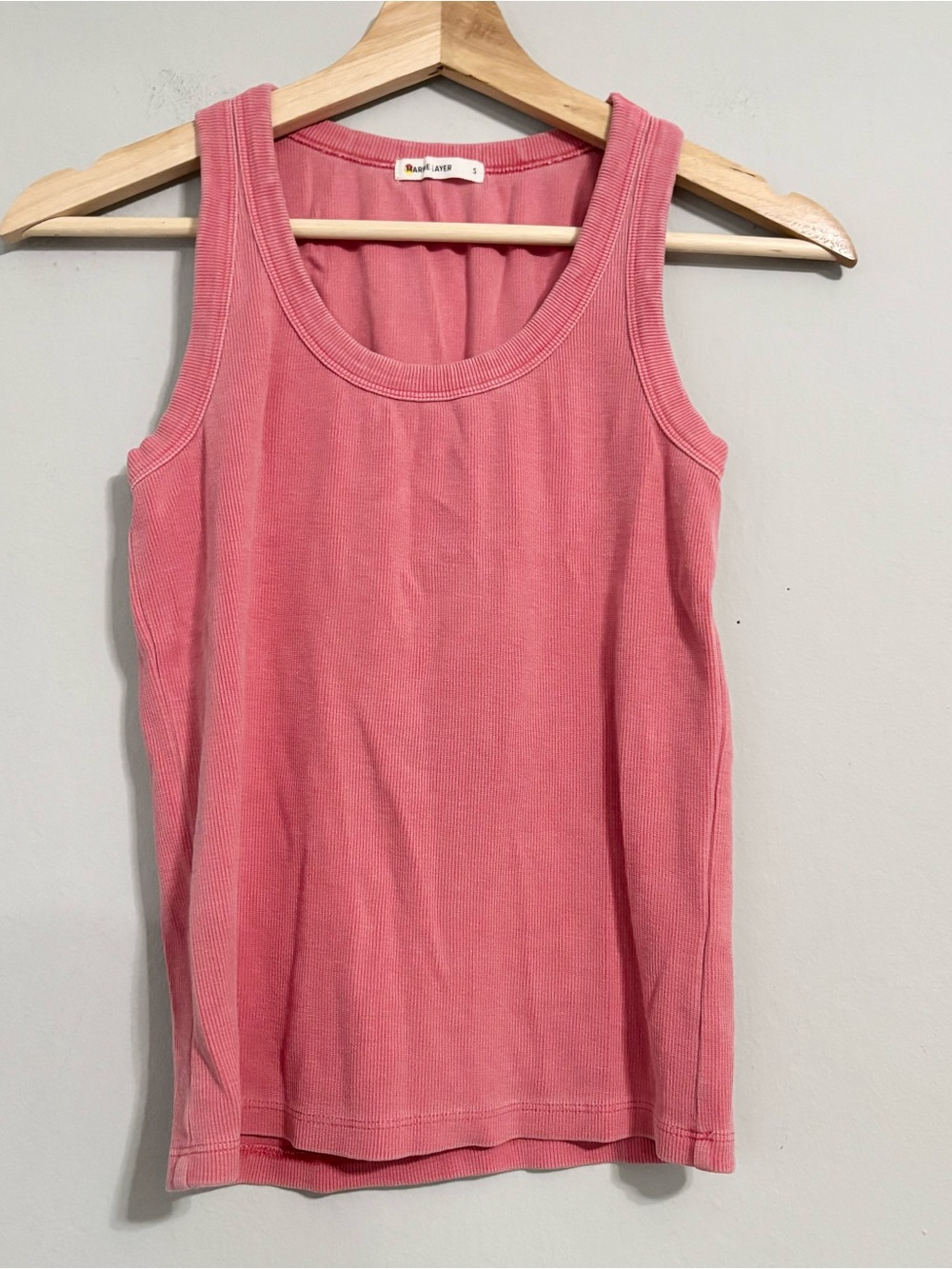 Marine Layer Pink Coral Ribbed Tank Top